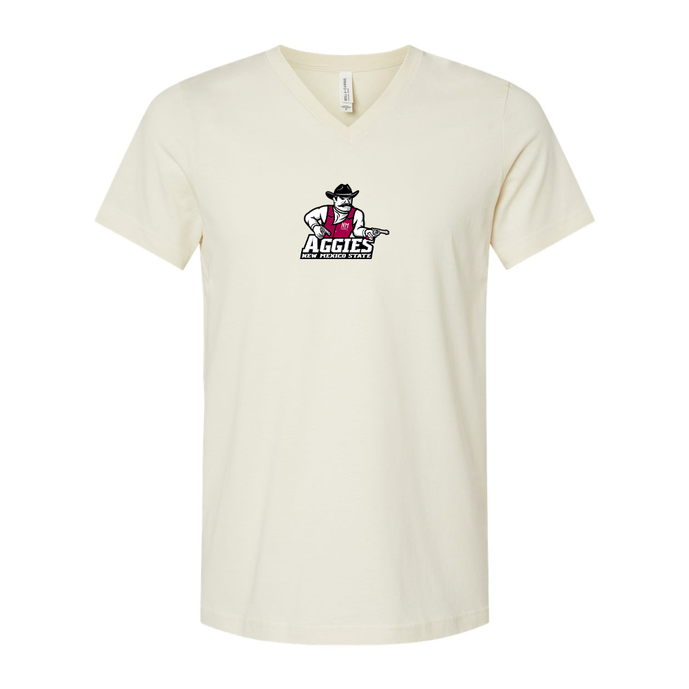 Aggies New Mexico State Logo BELLA  CANVAS - Jersey V-Neck T-Shirt