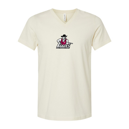 Aggies New Mexico State Logo BELLA  CANVAS - Jersey V-Neck T-Shirt