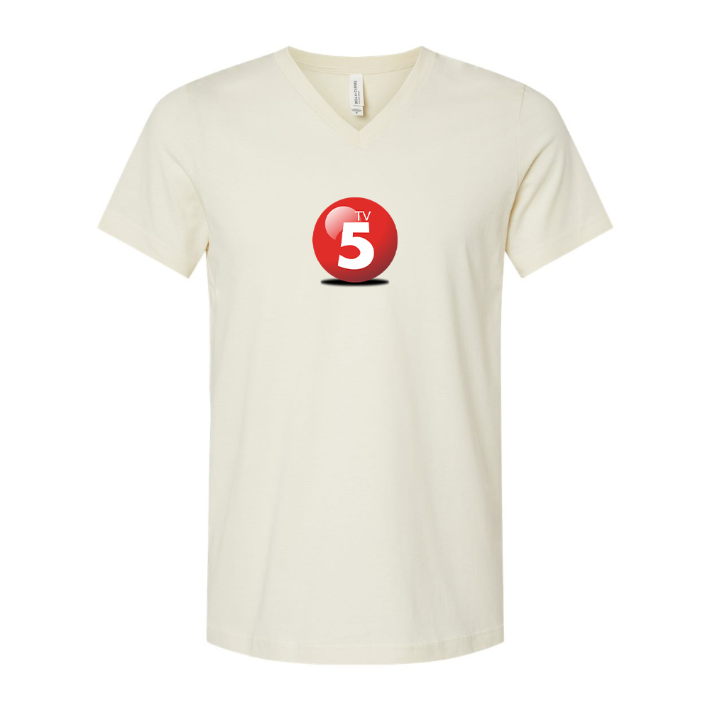 ABC TV5 Logo BELLA  CANVAS - Jersey V-Neck T-Shirt