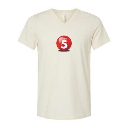 ABC TV5 Logo BELLA  CANVAS - Jersey V-Neck T-Shirt