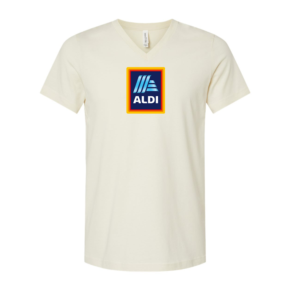 Aldi Logo BELLA  CANVAS - Jersey V-Neck T-Shirt
