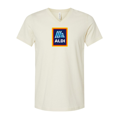 Aldi Logo BELLA  CANVAS - Jersey V-Neck T-Shirt