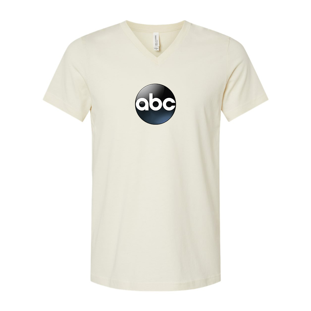 Abc Logo BELLA  CANVAS - Jersey V-Neck T-Shirt