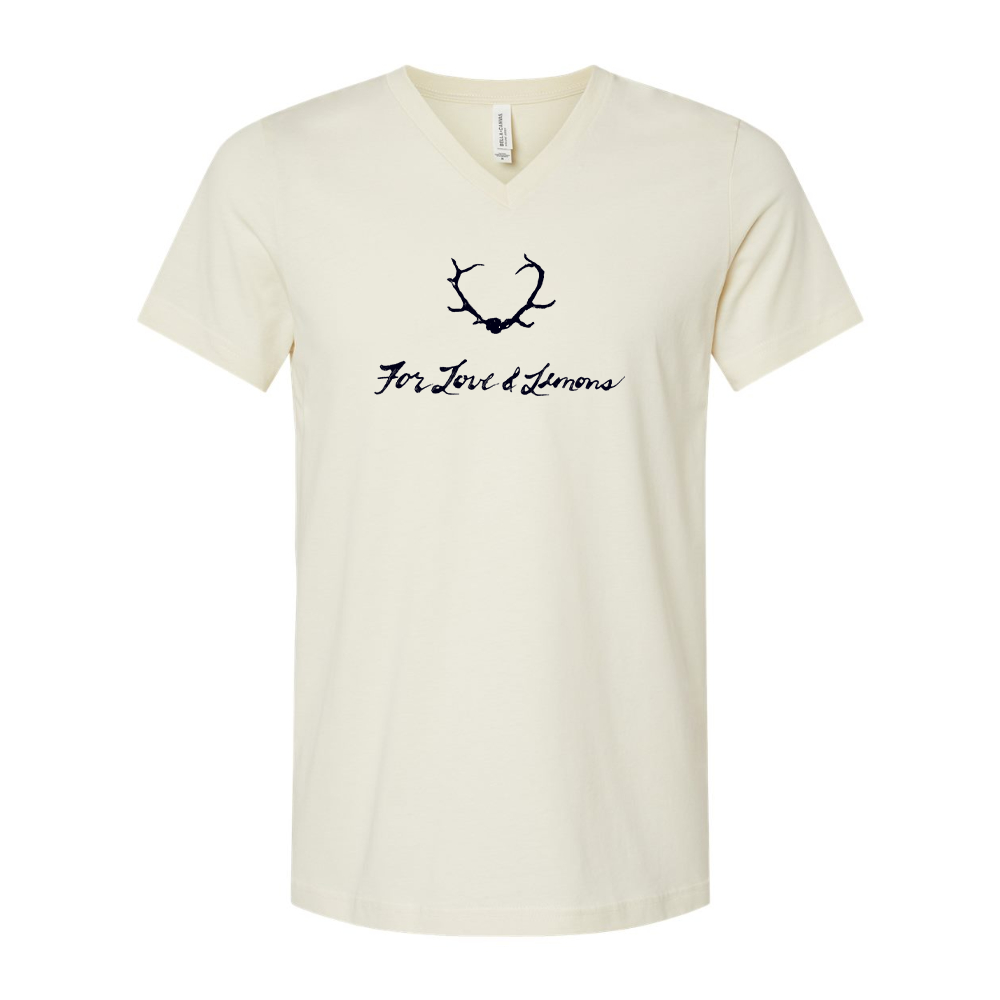 For Loves & Lemons BELLA  CANVAS - Jersey V-Neck T-Shirt
