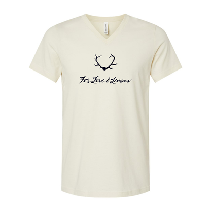 For Loves & Lemons BELLA  CANVAS - Jersey V-Neck T-Shirt