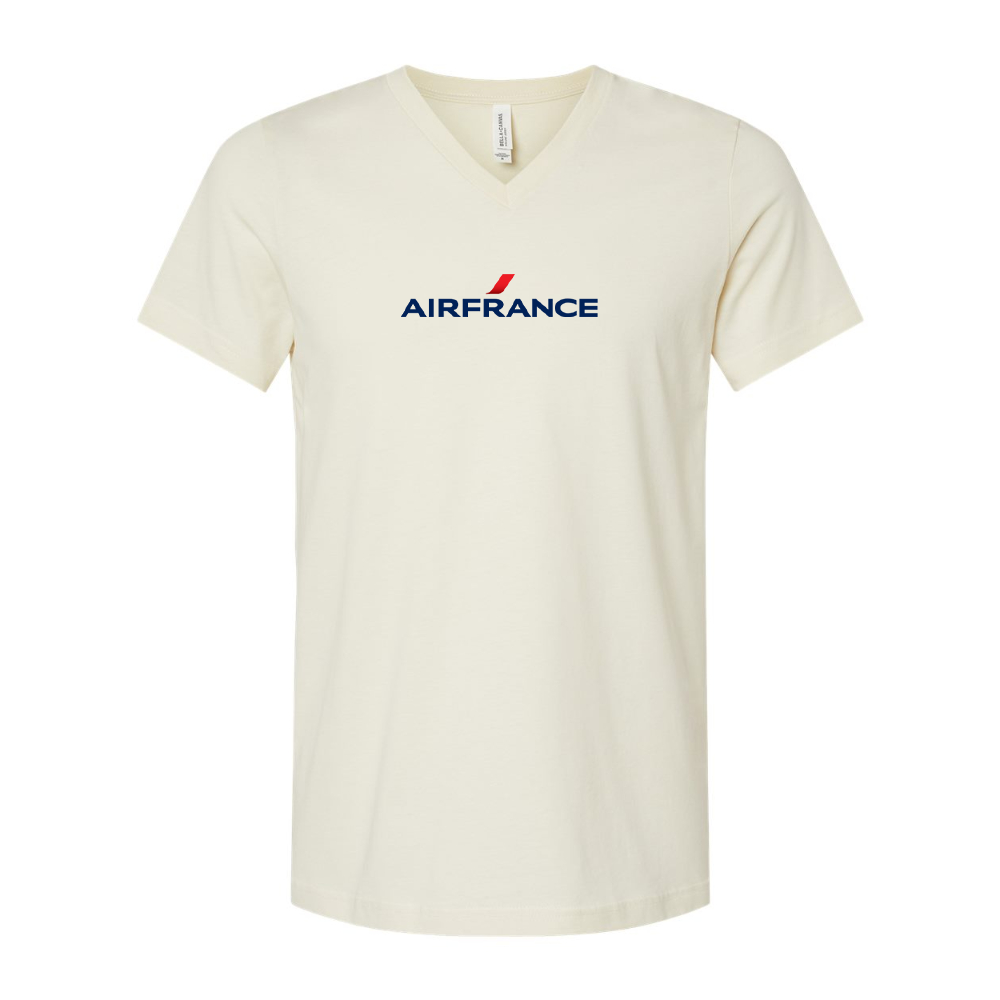Air France Logo BELLA  CANVAS - Jersey V-Neck T-Shirt