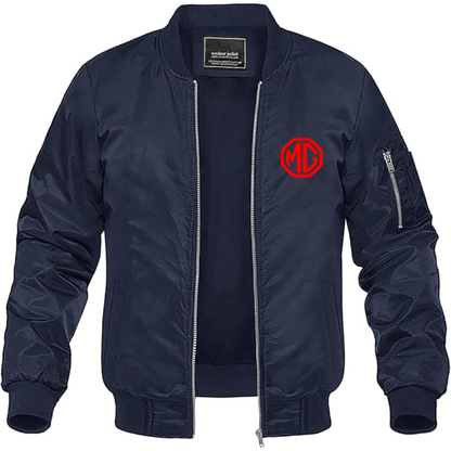 Men's MG Logo Lightweight Bomber Jacket Windbreaker Softshell Varsity Jacket Coat