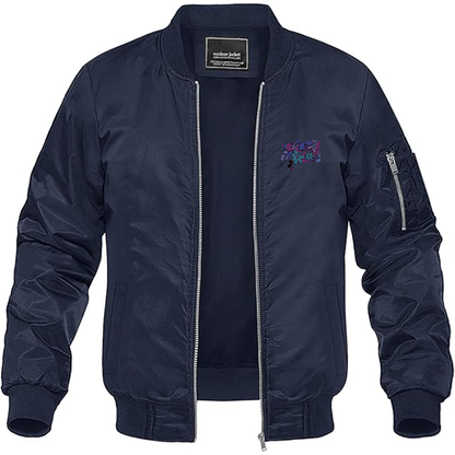 Men's The Mamas & The Papas Logo Lightweight Bomber Jacket Windbreaker Softshell Varsity Jacket Coat