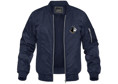 Men's Wofford Terriers Lightweight Bomber Jacket Windbreaker Softshell Varsity Jacket Coat