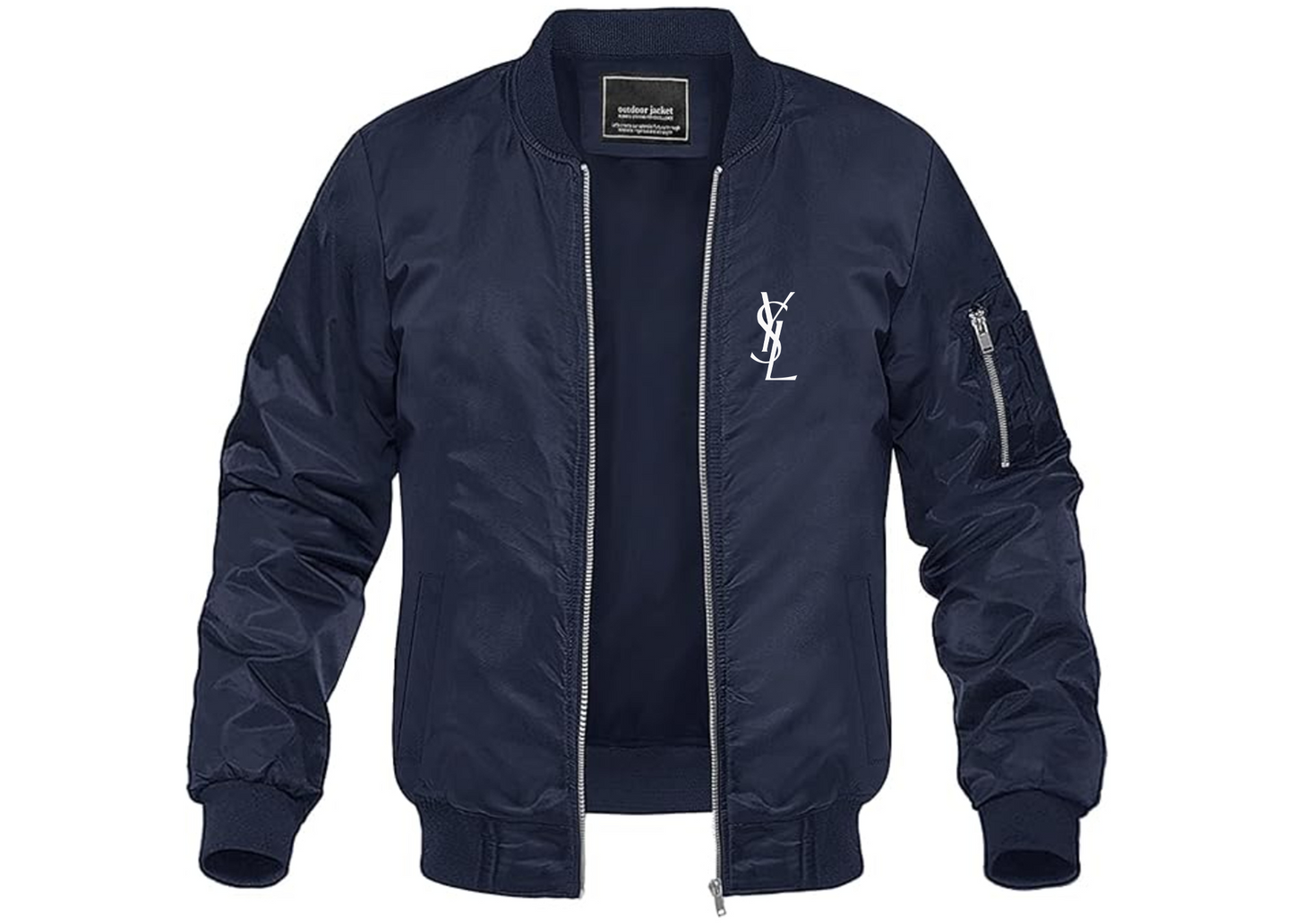 Men's YSL Lightweight Bomber Jacket Windbreaker Softshell Varsity Jacket Coat