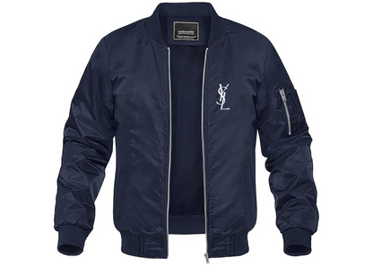 Men's YSL Lightweight Bomber Jacket Windbreaker Softshell Varsity Jacket Coat