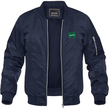 Men's Manhattan Jaspers Logo Lightweight Bomber Jacket Windbreaker Softshell Varsity Jacket Coat
