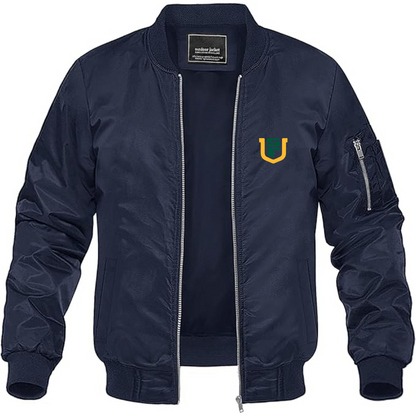 Men's San Francisco Dons Logo Lightweight Bomber Jacket Windbreaker Softshell Varsity Jacket Coat