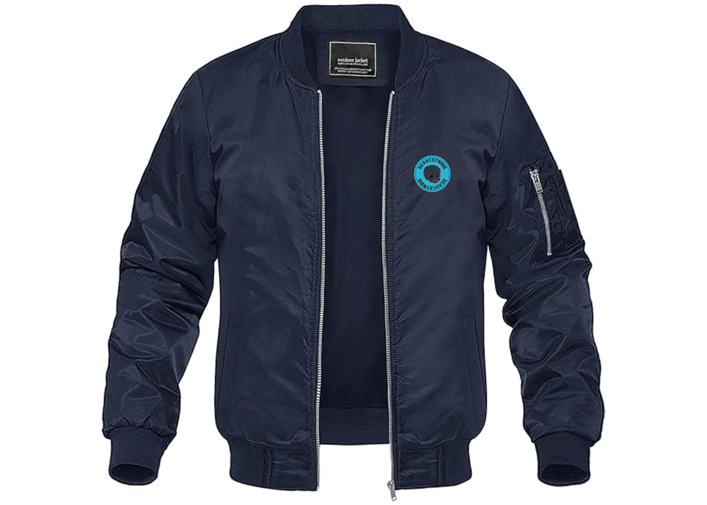 Men's Beavertown Brewery Lightweight Bomber Jacket Windbreaker Softshell Varsity Jacket Coat