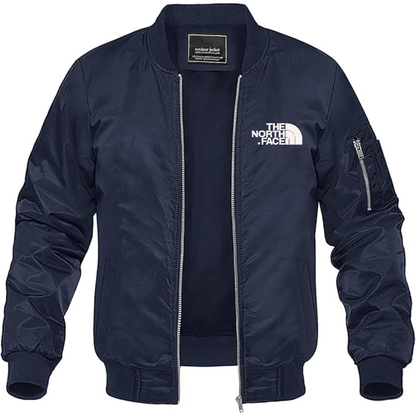 Men's The North Face Black Logo white Lightweight Bomber Jacket Windbreaker Softshell Varsity Jacket Coat
