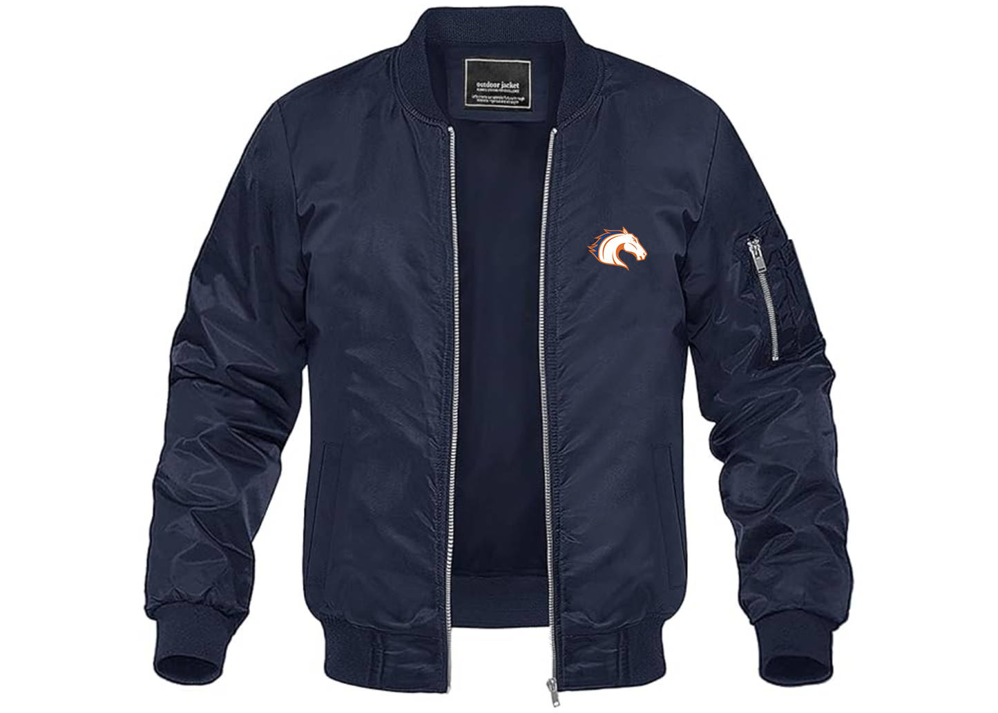 Men's Texas Arlington Mavericks Lightweight Bomber Jacket Windbreaker Softshell Varsity Jacket Coat