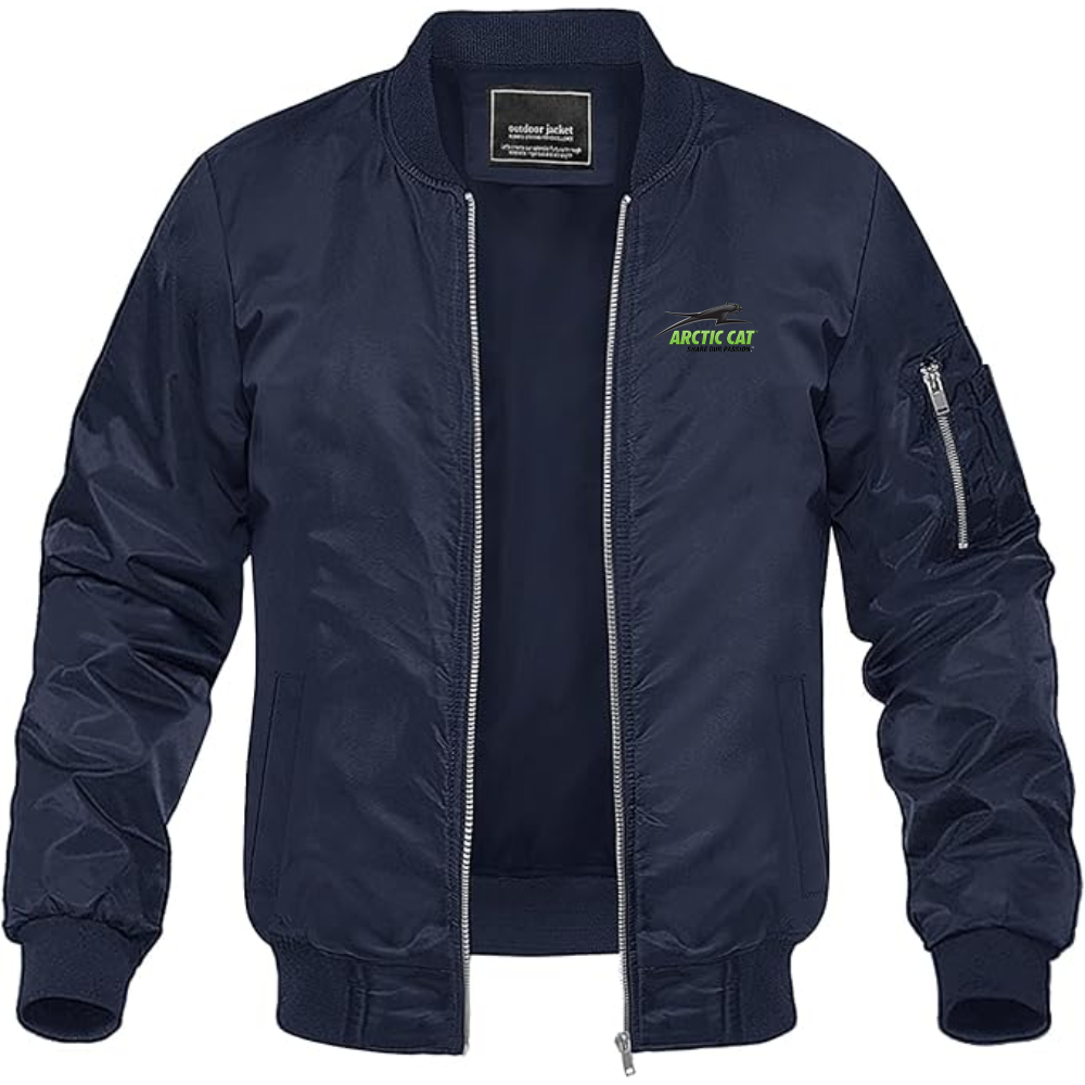 Men's Arctic Cat  Logo Lightweight Bomber Jacket Windbreaker Softshell Varsity Jacket Coat