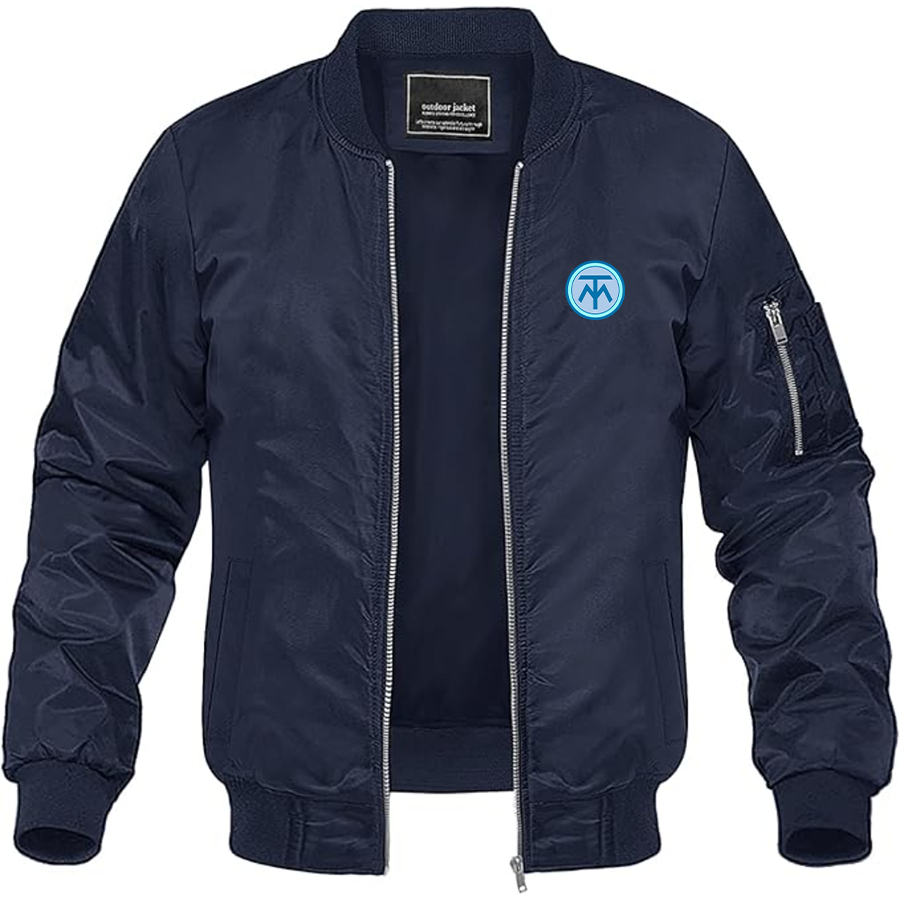 Men's Turcat Mery Logo Lightweight Bomber Jacket Windbreaker Softshell Varsity Jacket Coat