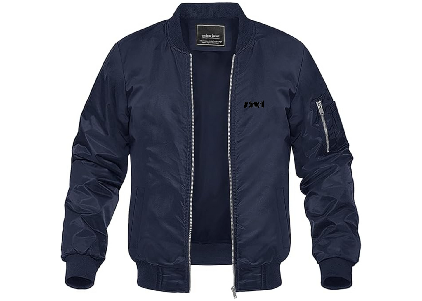 Men's Underworld Lightweight Bomber Jacket Windbreaker Softshell Varsity Jacket Coat