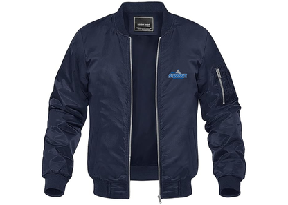 Men's The Summit League Lightweight Bomber Jacket Windbreaker Softshell Varsity Jacket Coat