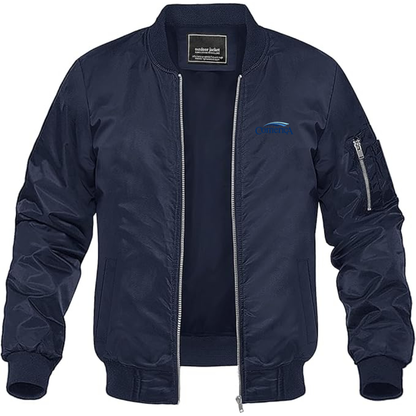 Men's Comerica  Logo Lightweight Bomber Jacket Windbreaker Softshell Varsity Jacket Coat