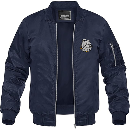 Men's Minnesota Duluth Bulldogs Logo Lightweight Bomber Jacket Windbreaker Softshell Varsity Jacket Coat