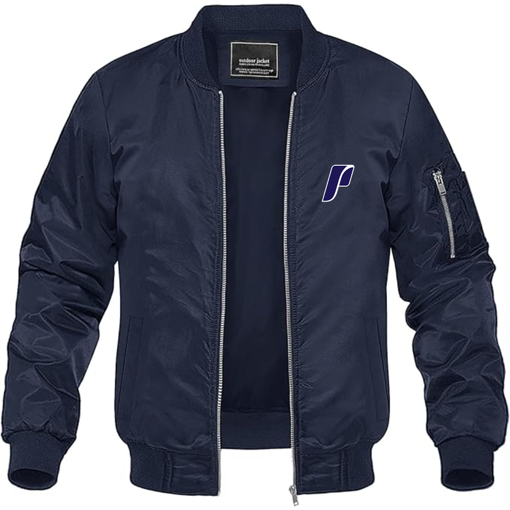 Men's Portland Pilots Logo Lightweight Bomber Jacket Windbreaker Softshell Varsity Jacket Coat