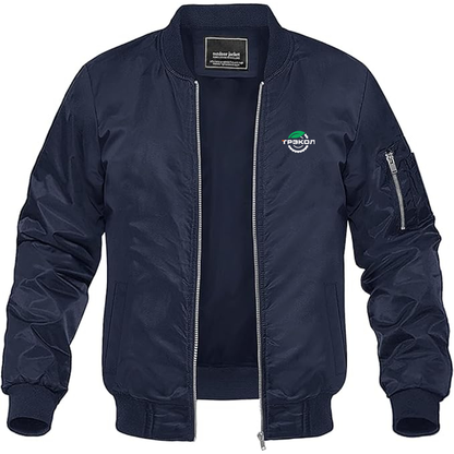 Men's TREKOL Logo Lightweight Bomber Jacket Windbreaker Softshell Varsity Jacket Coat