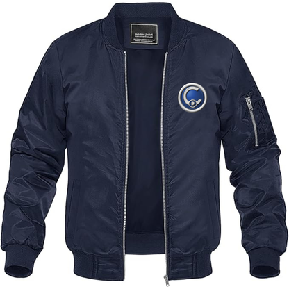 Men's Casalini Logo Lightweight Bomber Jacket Windbreaker Softshell Varsity Jacket Coat