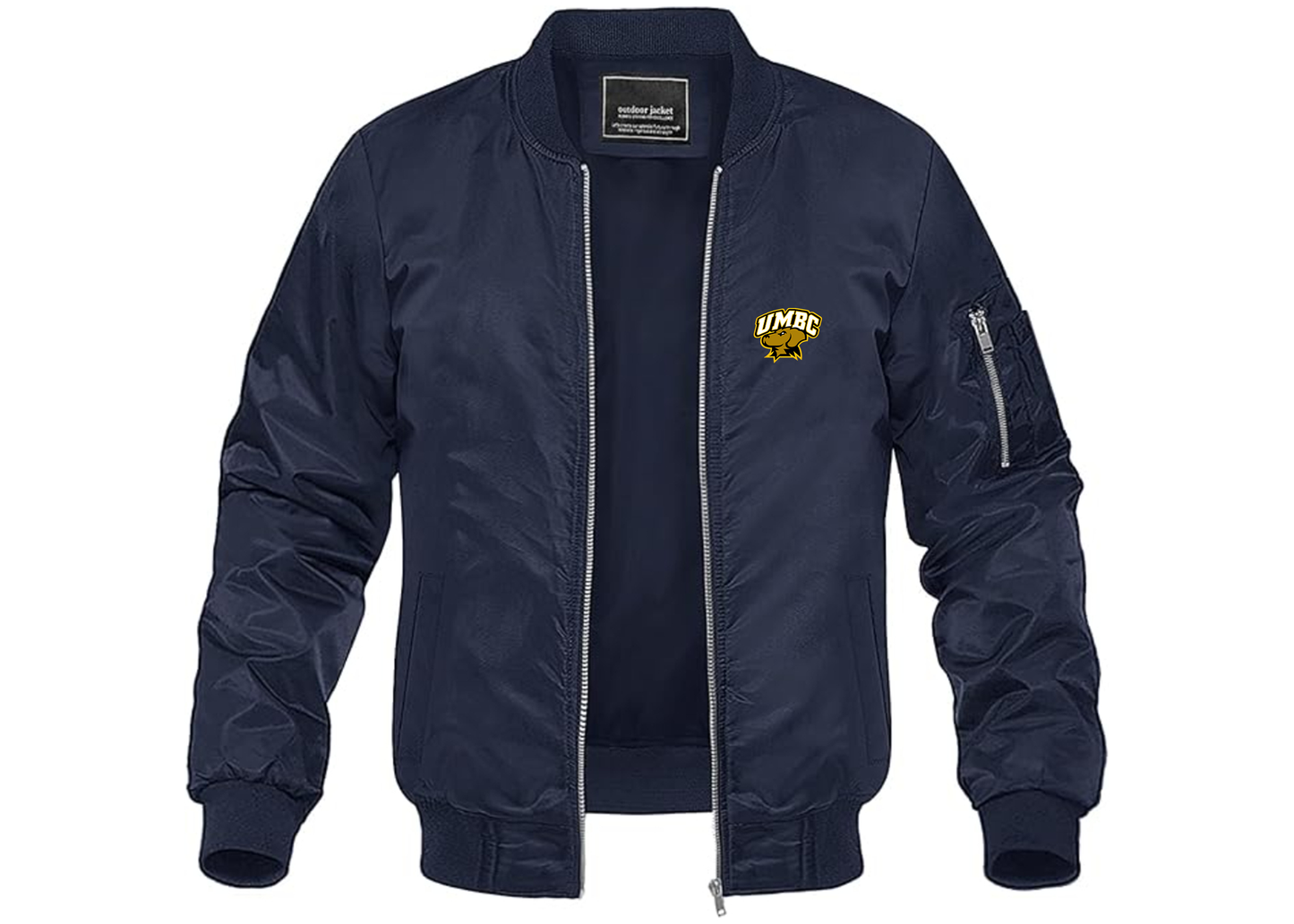 Men's UMBC Retrievers Lightweight Bomber Jacket Windbreaker Softshell Varsity Jacket Coat