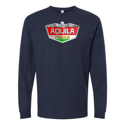 Men's Aquila Italiana  Logo Cotton Long Sleeve T-Shirt