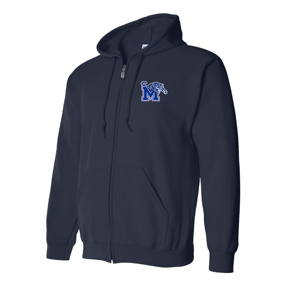 Men's Memphis Tigers Logo Zipper Hoodie