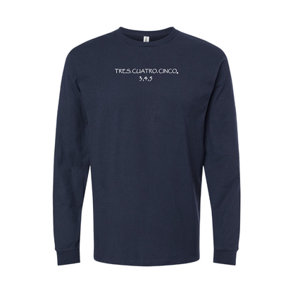 Men's Tres Cuatro Cinco Logo Long Sleeve T-Shirt