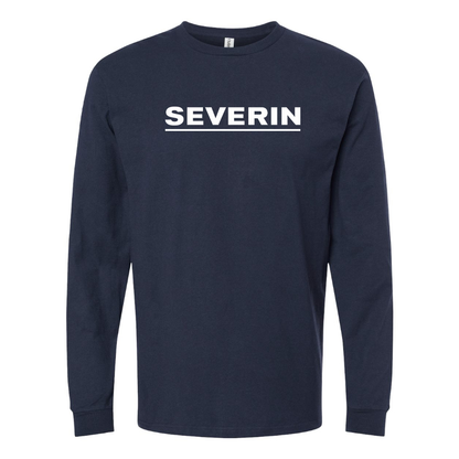 Men's Severin Logo  Cotton Long Sleeve T-Shirt