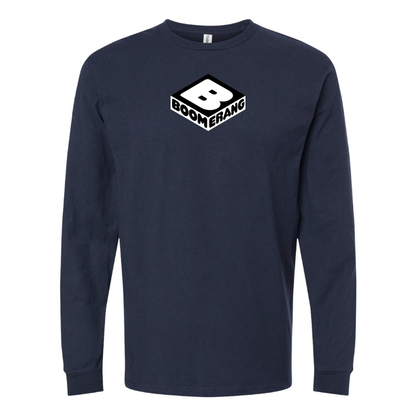 Youth Boomerang Logo Cotton Long Sleeve T-Shirt