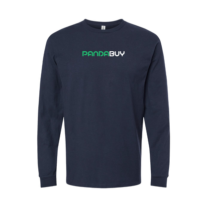 Youth Pandabuy Logo Cotton Long Sleeve T-Shirt