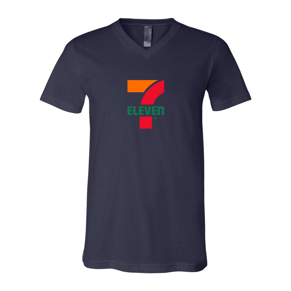 7 Eleven Logo BELLA  CANVAS - Jersey V-Neck T-Shirt