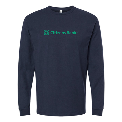 Men's Citizens Bank Logo Cotton Long Sleeve T-Shirt