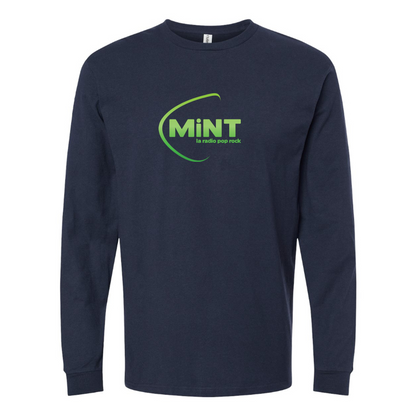 Men's Mint Radio Logo Cotton Long Sleeve T-Shirt