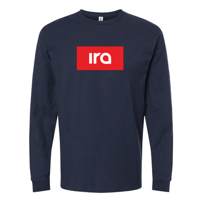Men's IRA Logo Cotton Long Sleeve T-Shirt
