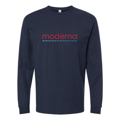 Men's Moderna Logo Cotton Long Sleeve T-Shirt