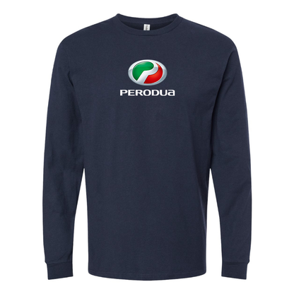 Men's Perodua Logo Cotton Long Sleeve T-Shirt