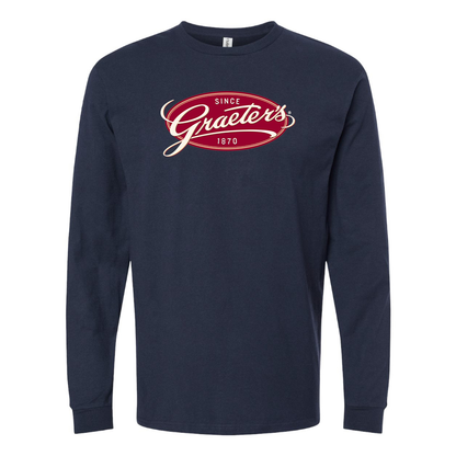 Men's Graeters Logo Cotton Long Sleeve T-Shirt