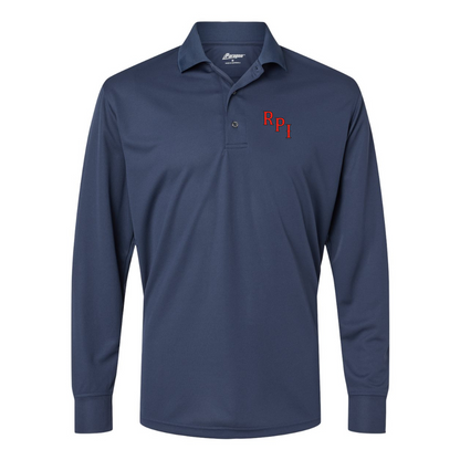 Men's RPI Engineers Logo Paragon Prescott Long Sleeve Polo
