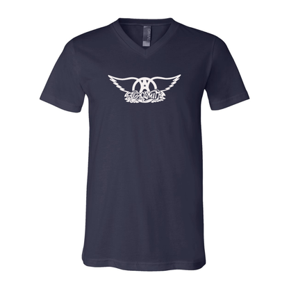 Aerosmith Logo BELLA  CANVAS - Jersey V-Neck T-Shirt