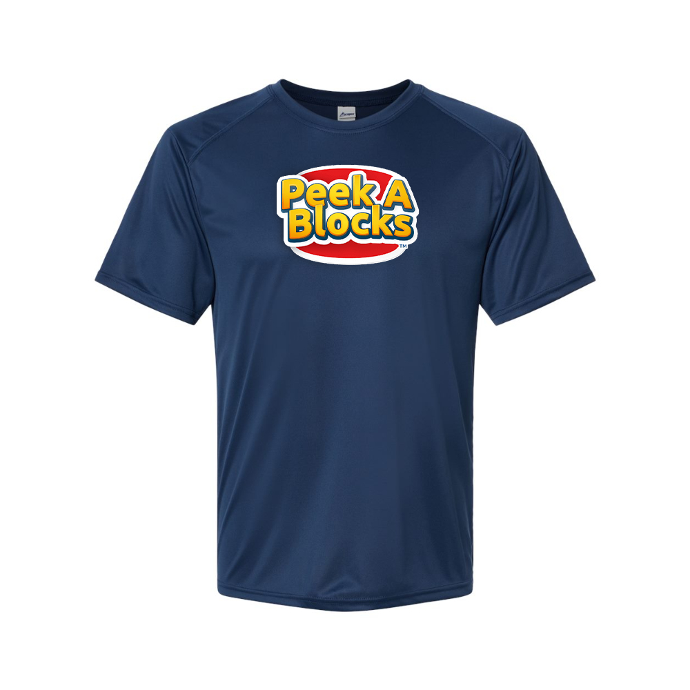 Men's Peek A Blocks Logo Polyester T-Shirt