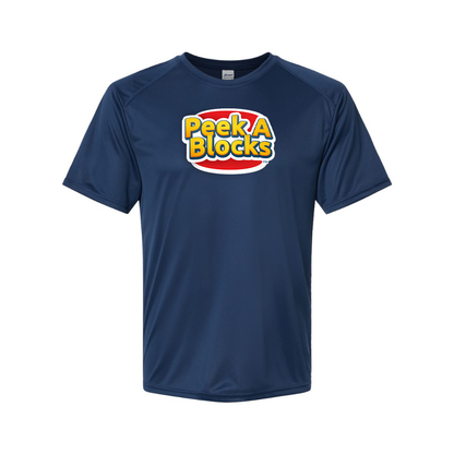 Men's Peek A Blocks Logo Polyester T-Shirt