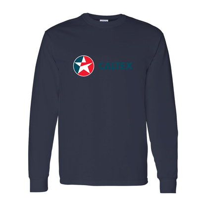 Men's  Caltex Gas Station  Gildan Heavy Cotton Long Sleeve T-Shirt