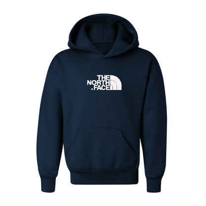 Youth The North Face Black Logo white Pullover Hoodie