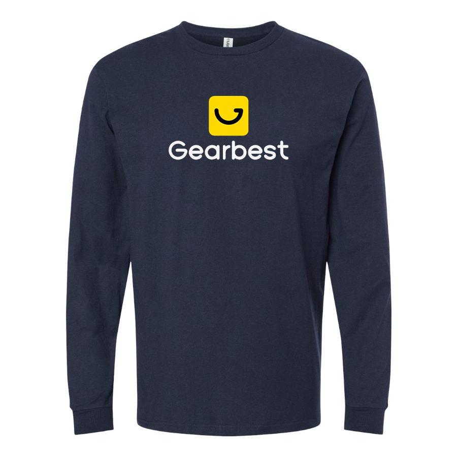 Men's Gearbest  Logo  Cotton Long Sleeve T-Shirt